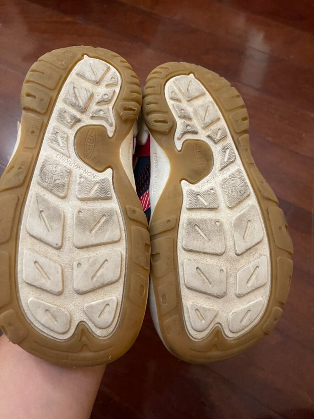 KEEN Newport H2 Kids Sandals Size 2 Red Navy Water Shoes - Picture 2 of 7